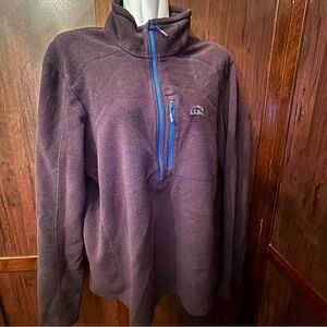 L.L. Bean Black Fleece with Blue Zipper